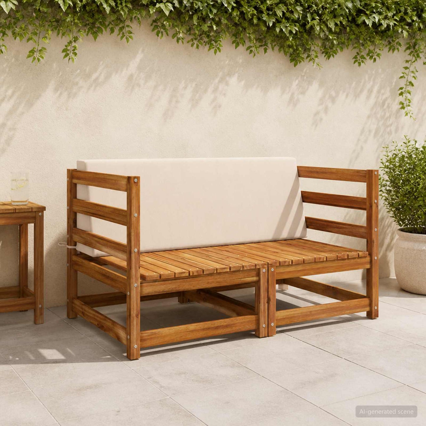 Rugkussen SOEST 100% Polyester Crèmekleurig 120 x 20 x 40 cm