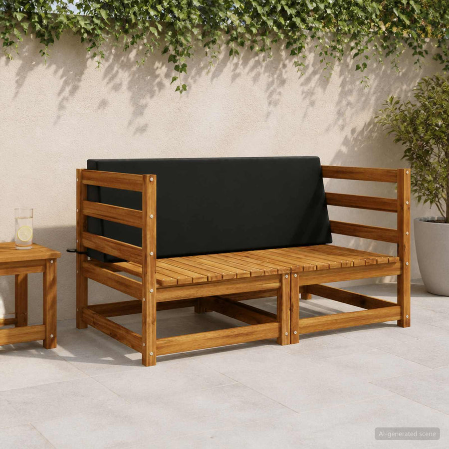 Rugkussen SOEST 100% Polyester Zwart 120 x 20 x 40 cm