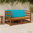 Rugkussen 120x20x40 cm turquoise polyester
