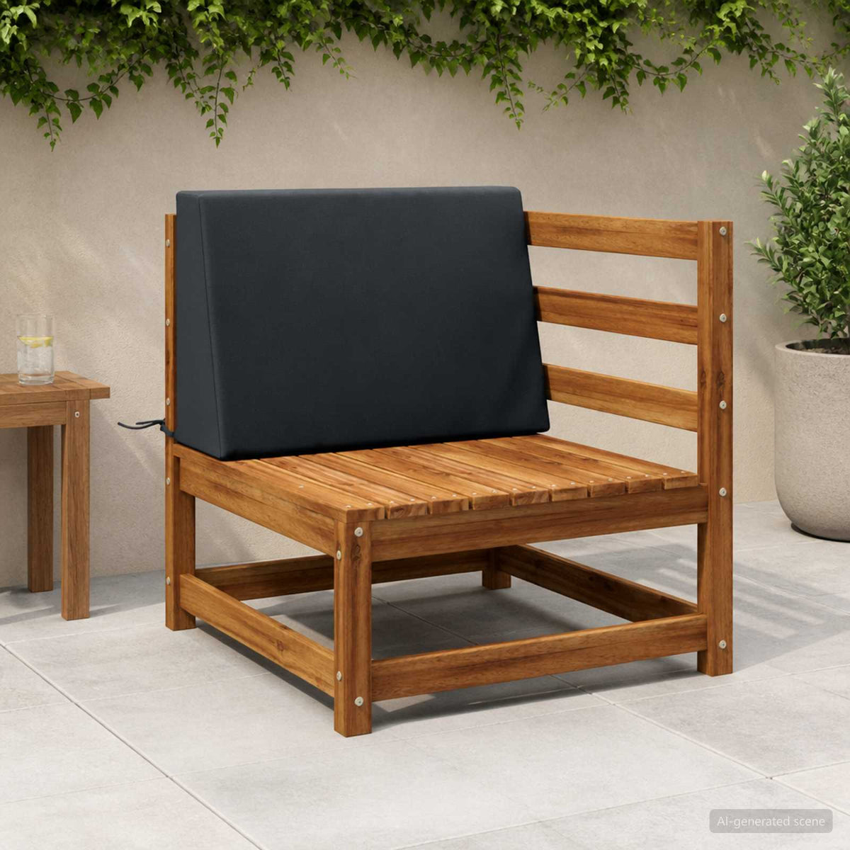 Rugkussen SOEST 100% Polyester Donkerblauw 60 x 20 x 40 cm