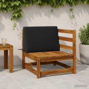 Rugkussen 60x40x20 cm zwart polyester