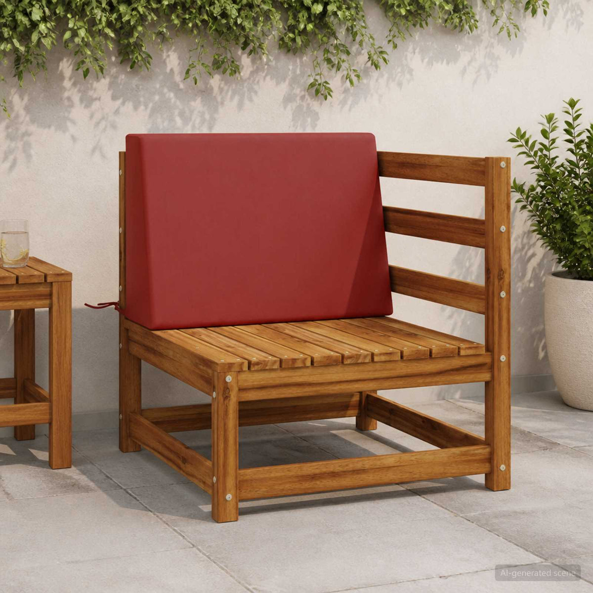 Rugkussen SOEST 100% Polyester Rood 60 x 20 x 40 cm
