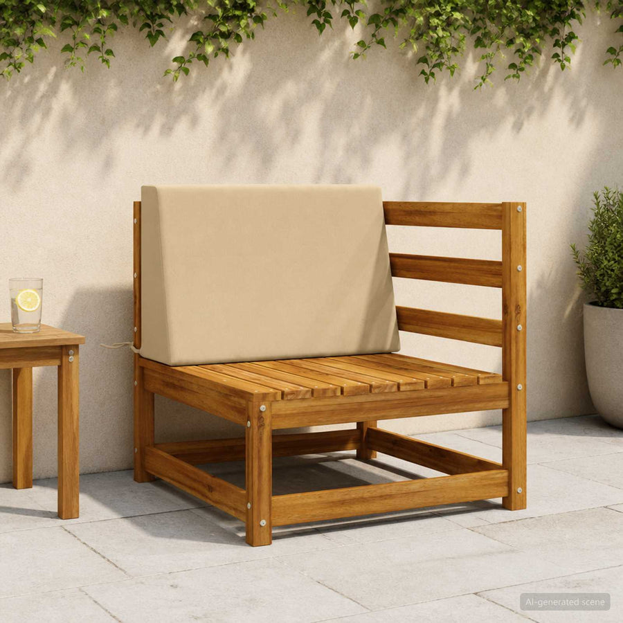 Rugkussen SOEST 100% Polyester Beige 60 x 20 x 40 cm