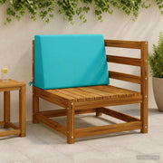 Rugkussen turquoise 60x20x40 cm polyester