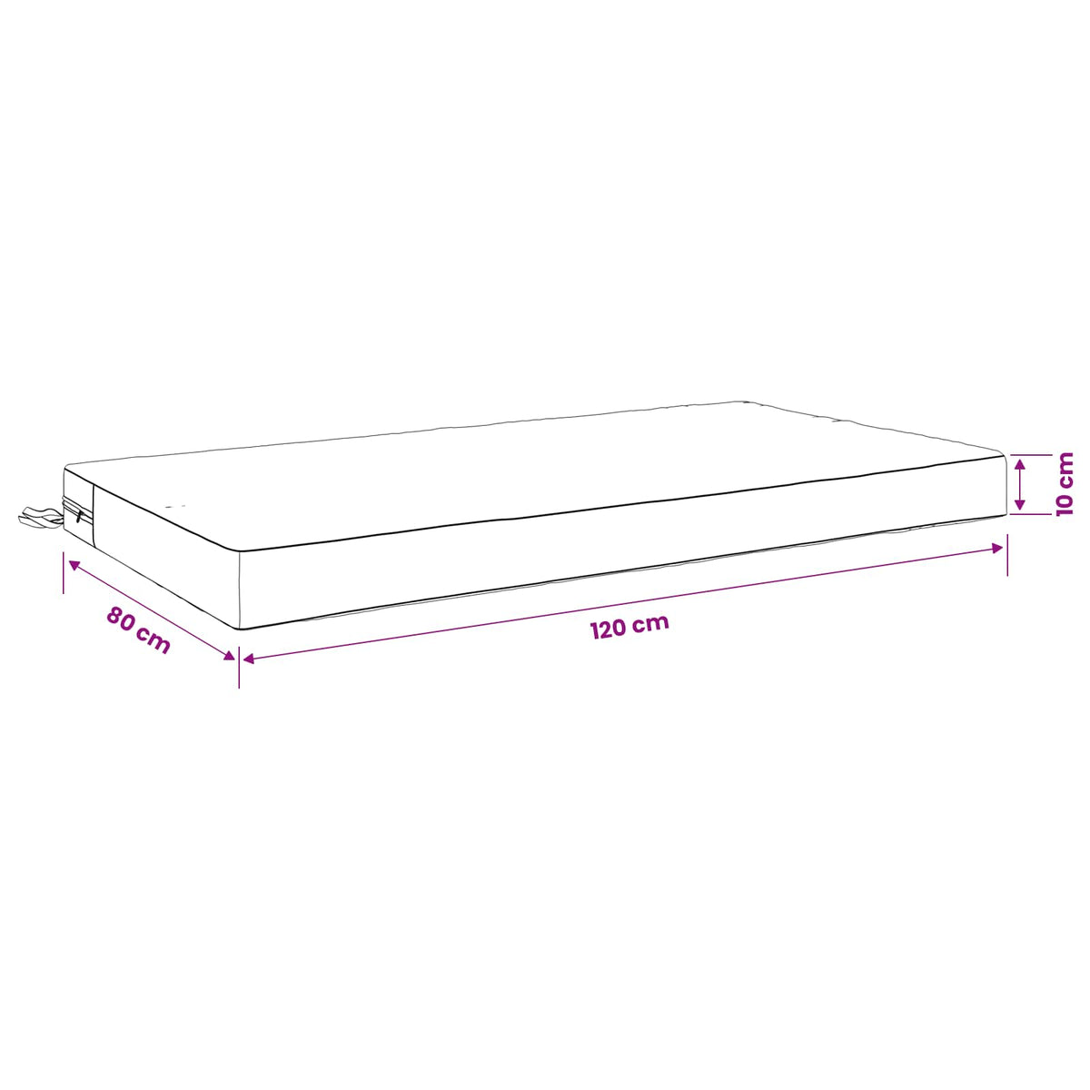Zitkussen SOEST 100% Polyester Lichtgroen 120 x 80 x 10 cm
