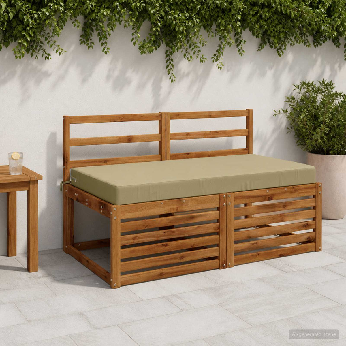Zitkussen SOEST 100% Polyester Lichtgroen 120 x 60 x 10 cm