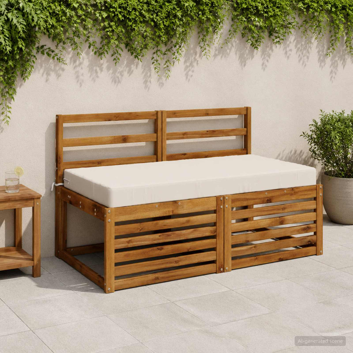Zitkussen SOEST 100% Polyester Wit 120 x 80 x 10 cm
