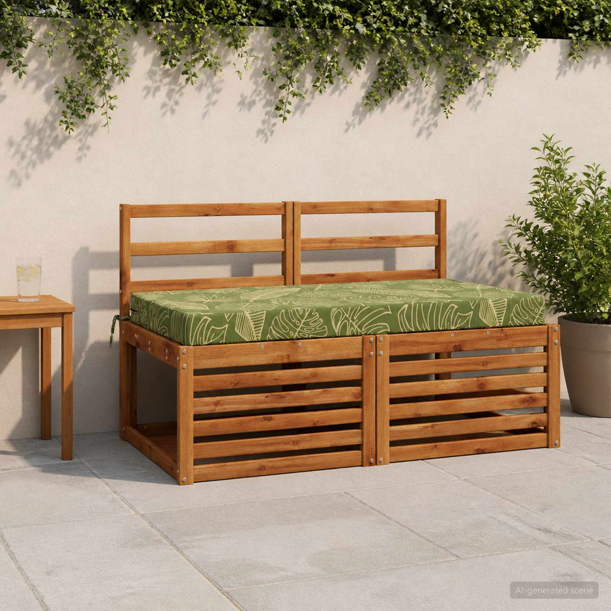 Zitkussen SOEST 100% Polyester Bladontwerp 120 x 80 x 10 cm