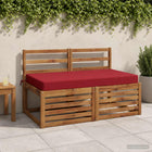Zitkussen 120x60x10 cm wijnrood polyester