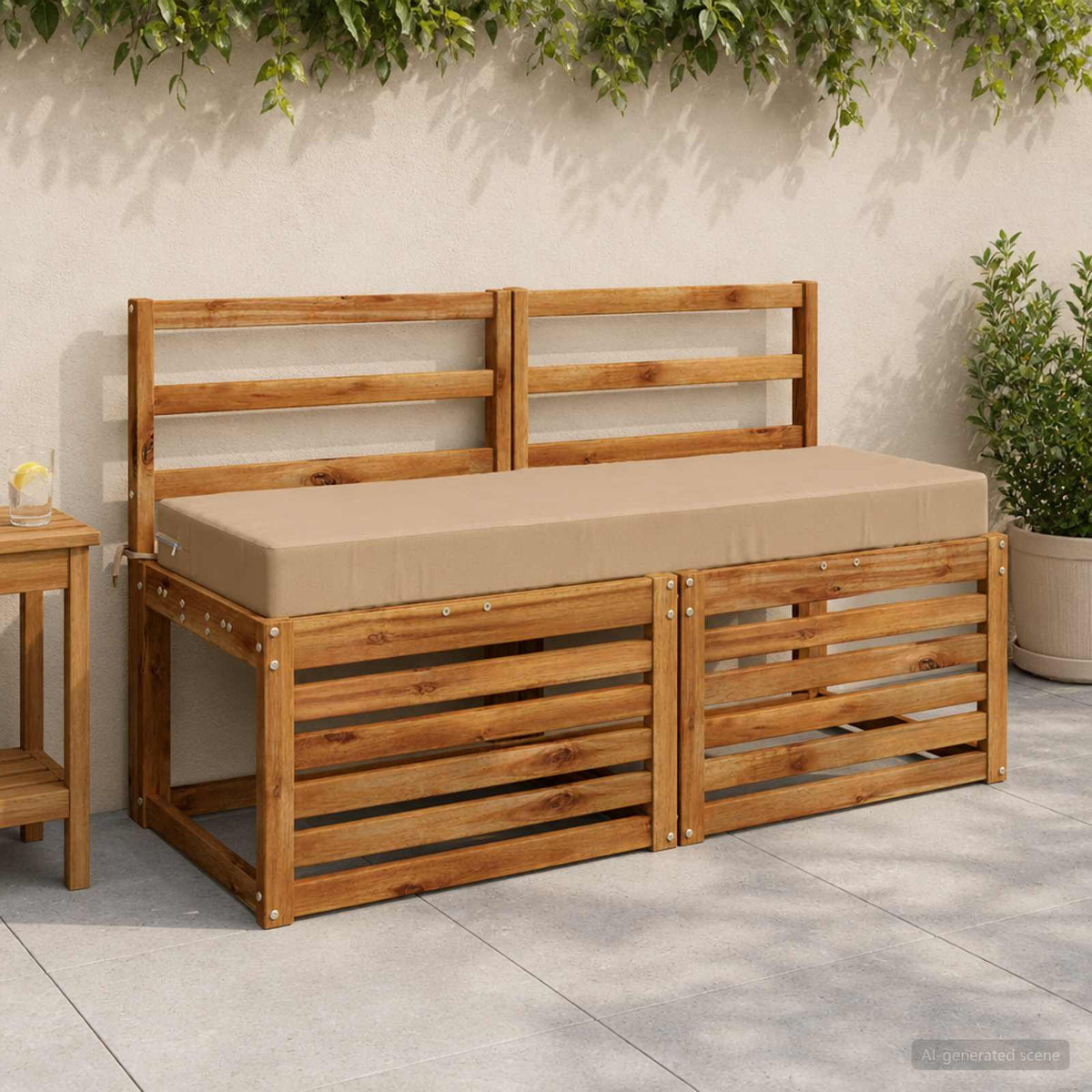 Zitkussen SOEST 100% Polyester Zand 120 x 40 x 10 cm