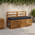 Zitkussen donkerblauw 120x40x10 cm polyester