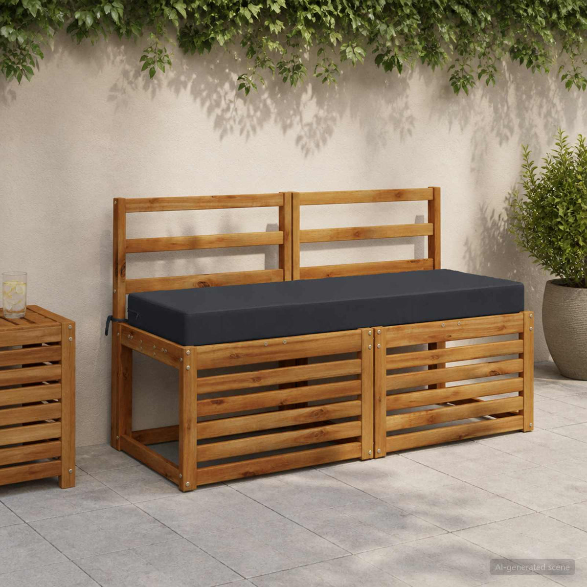 Zitkussen SOEST 100% Polyester Donkerblauw 120 x 40 x 10 cm