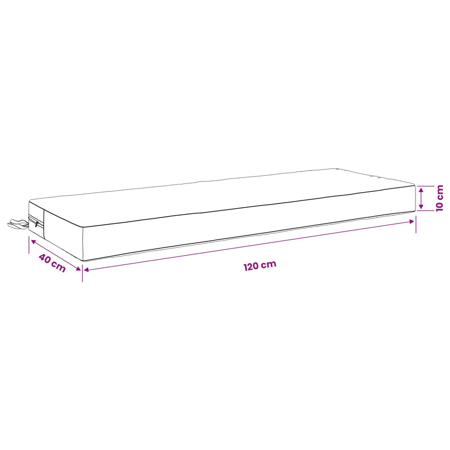 Zitkussen SOEST 100% Polyester Antraciet 120 x 40 x 10 cm