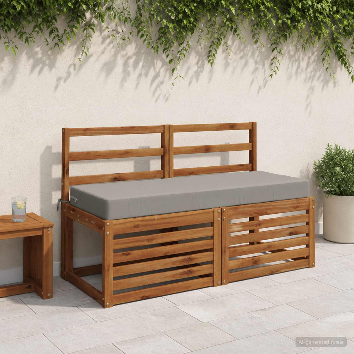 Zitkussen SOEST 100% Polyester Grijs 120 x 40 x 10 cm