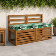 Zitkussen 120x40x10 cm groen bladpatroon polyester