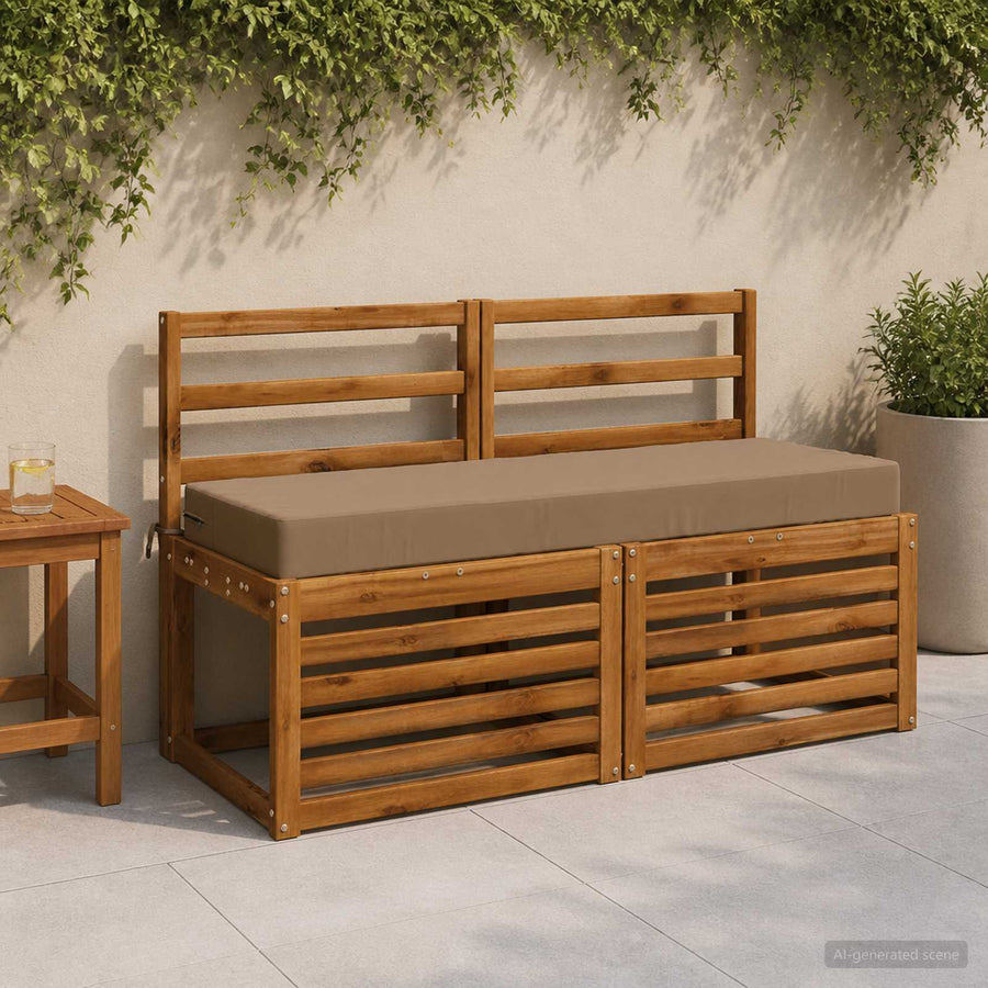 Zitkussen SOEST 100% Polyester Taupe 120 x 40 x 10 cm
