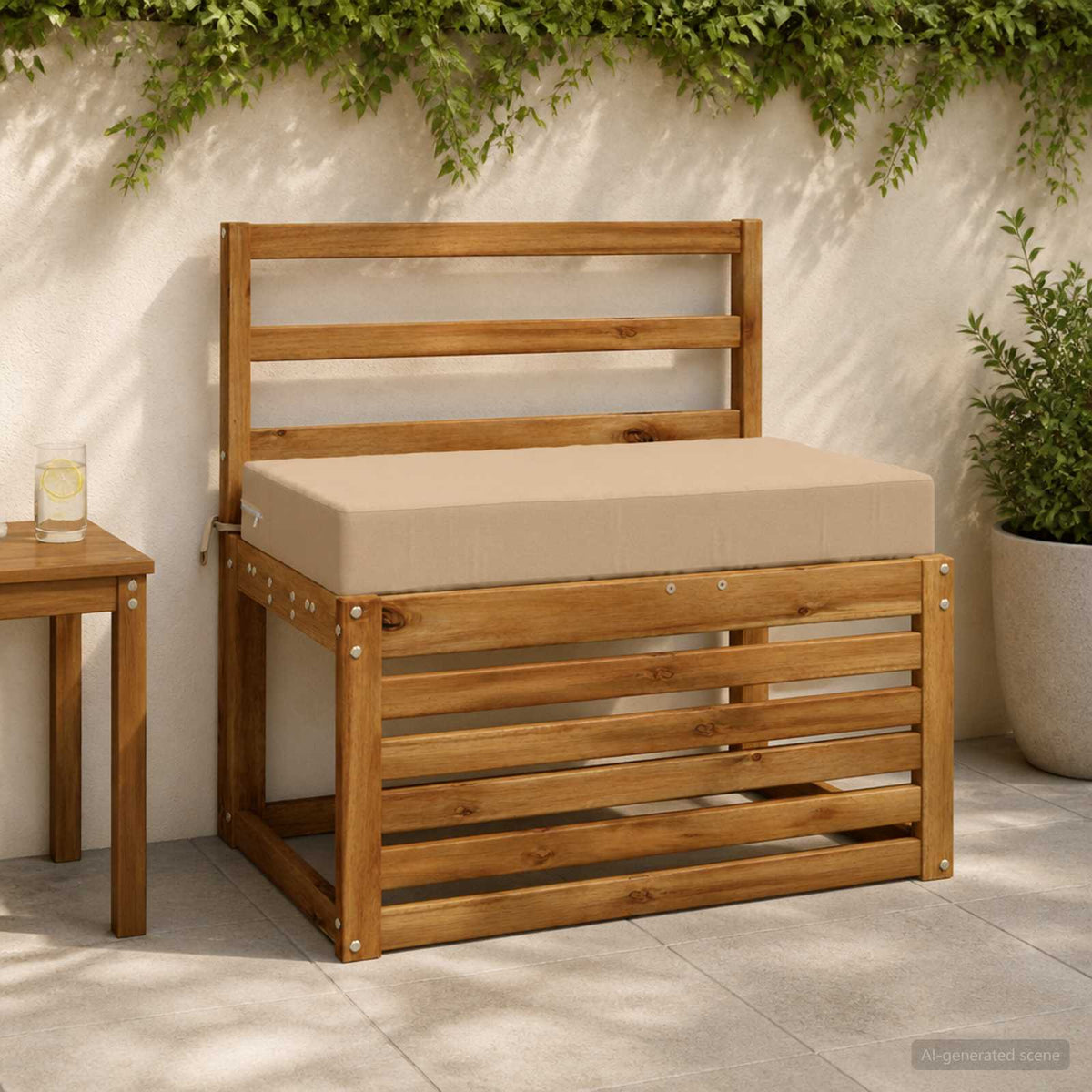 Zitkussen SOEST 100% Polyester Zand 70 x 40 x 10 cm