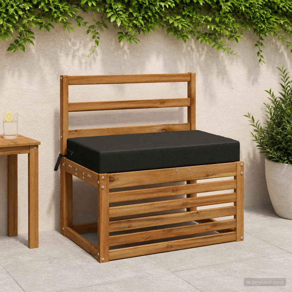 Zitkussen SOEST 100% Polyester Zwart 70 x 40 x 10 cm