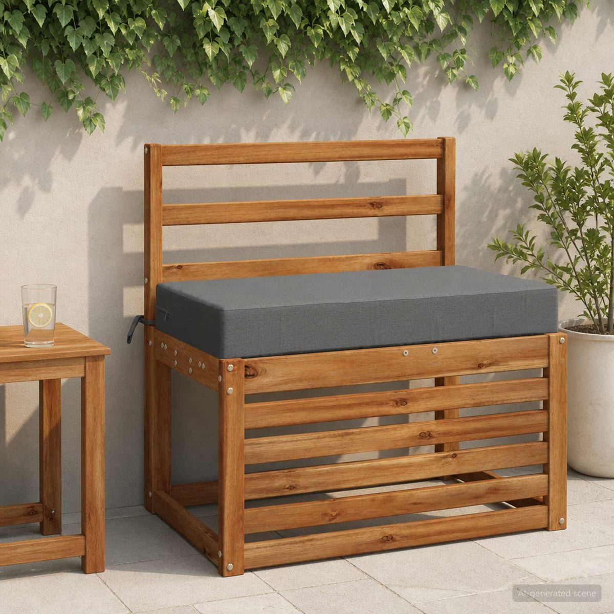 Zitkussen SOEST 100% Polyester Grijs 70 x 40 x 10 cm