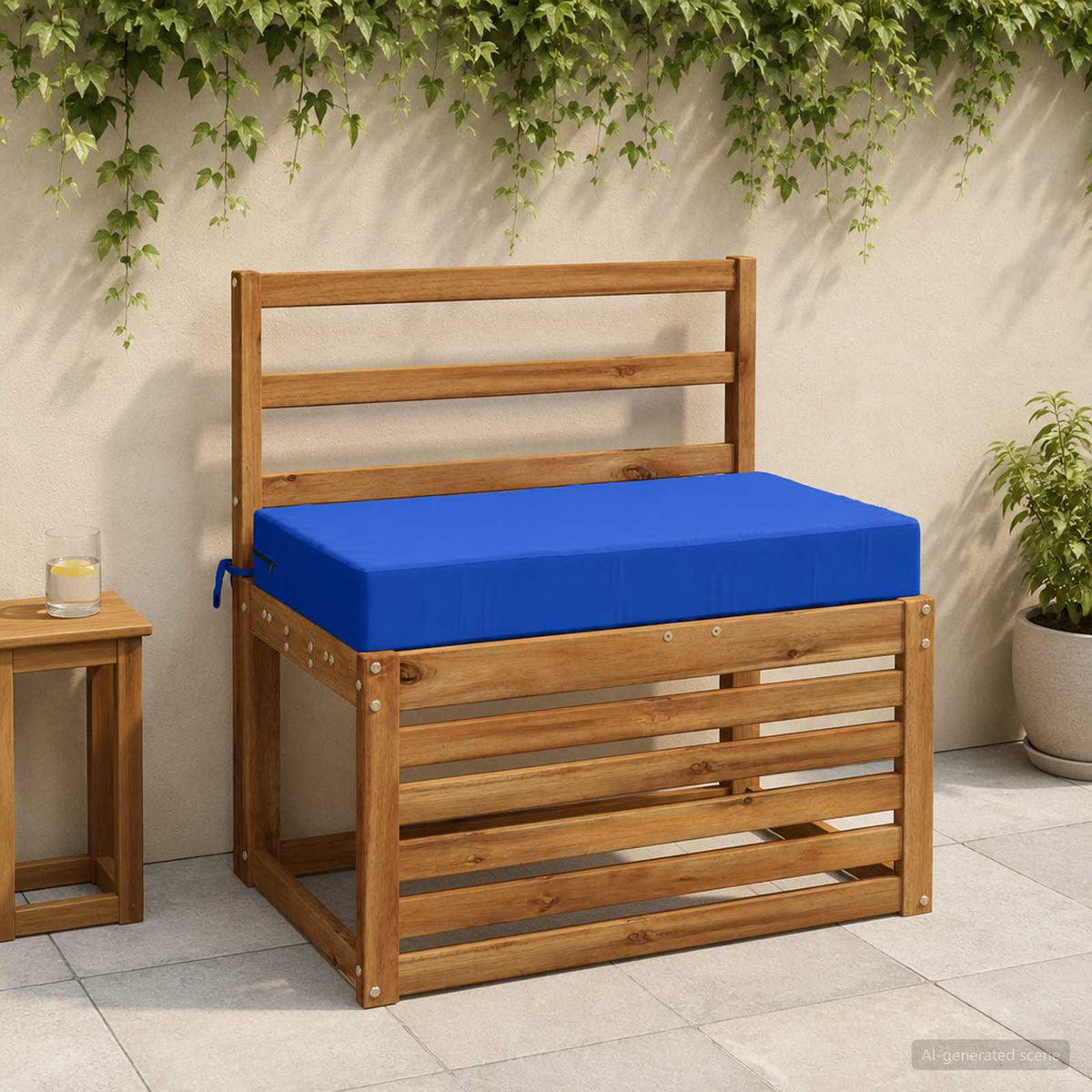 Zitkussen SOEST 100% Polyester Koninklijk Blauw 70 x 40 x 10 cm