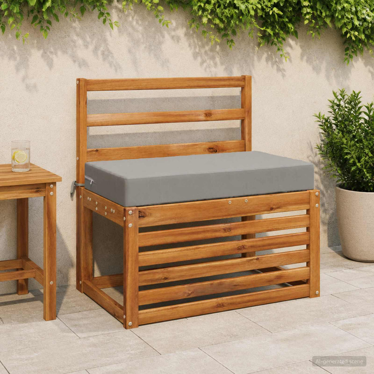 Zitkussen SOEST 100% Polyester Grijs 70 x 40 x 10 cm