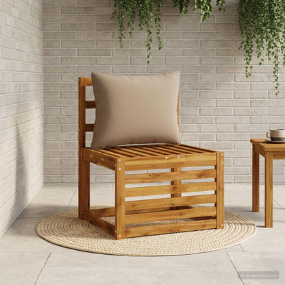 1-Delig Rugkussen PUTTEN 100% Polyester Taupe 50 x 40 x 15 cm