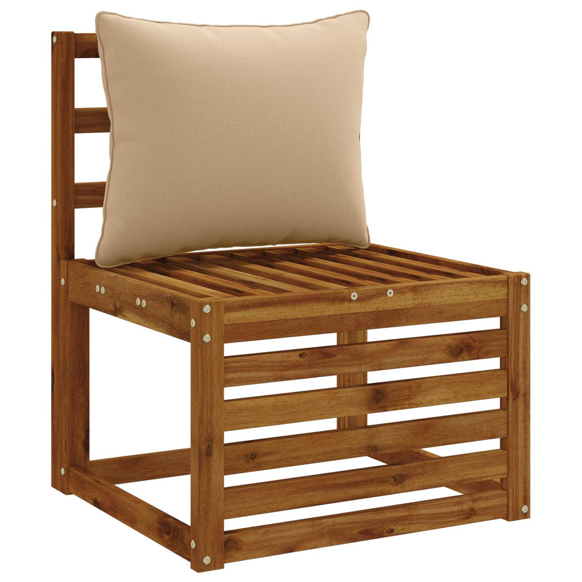 1-Delig Rugkussen PUTTEN 100% Polyester Zand 50 x 40 x 15 cm