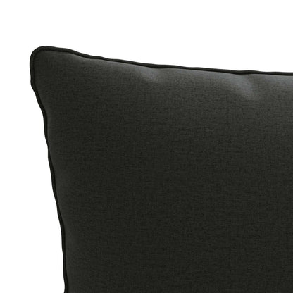 1-Delig Rugkussen PUTTEN 100% Polyester Zwart 50 x 40 x 15 cm
