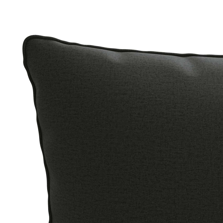 1-Delig Rugkussen PUTTEN 100% Polyester Zwart 50 x 40 x 15 cm