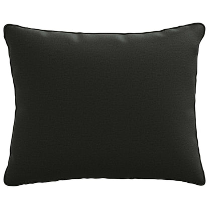 1-Delig Rugkussen PUTTEN 100% Polyester Zwart 50 x 40 x 15 cm