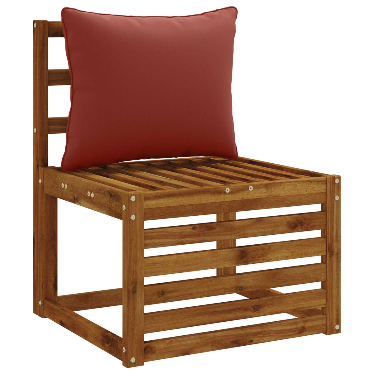 1-Delig Rugkussen PUTTEN 100% Polyester Rood 50 x 40 x 15 cm