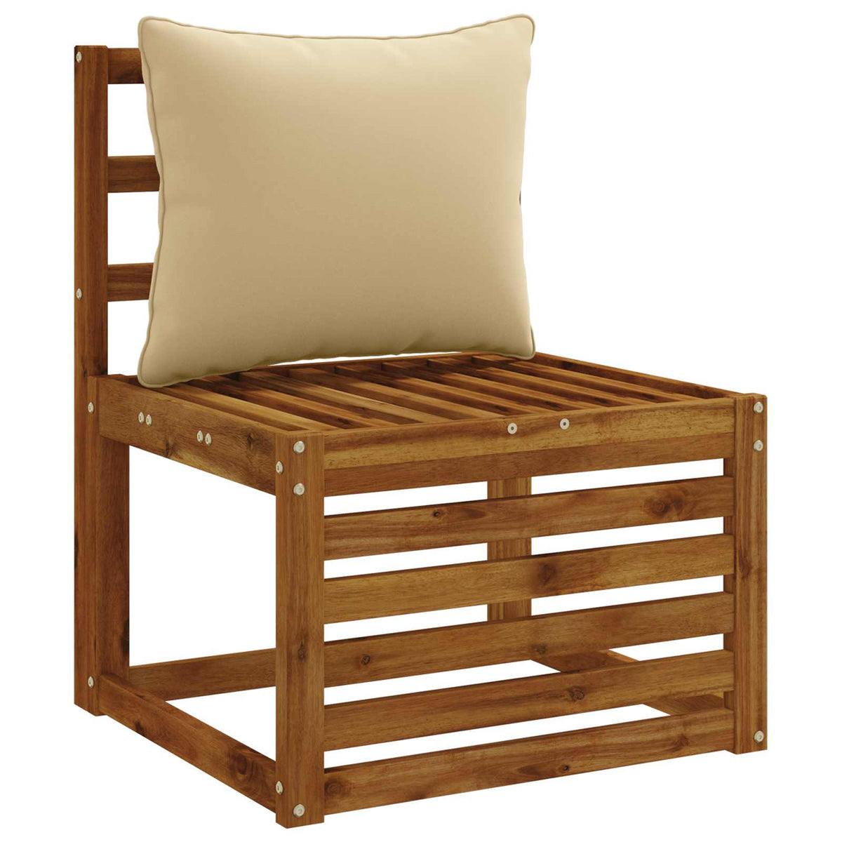 1-Delig Rugkussen PUTTEN 100% Polyester Beige 50 x 40 x 15 cm