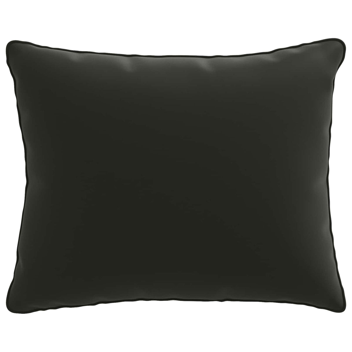 1-Delig Rugkussen PUTTEN 100% Polyester Zwart 50 x 40 x 15 cm