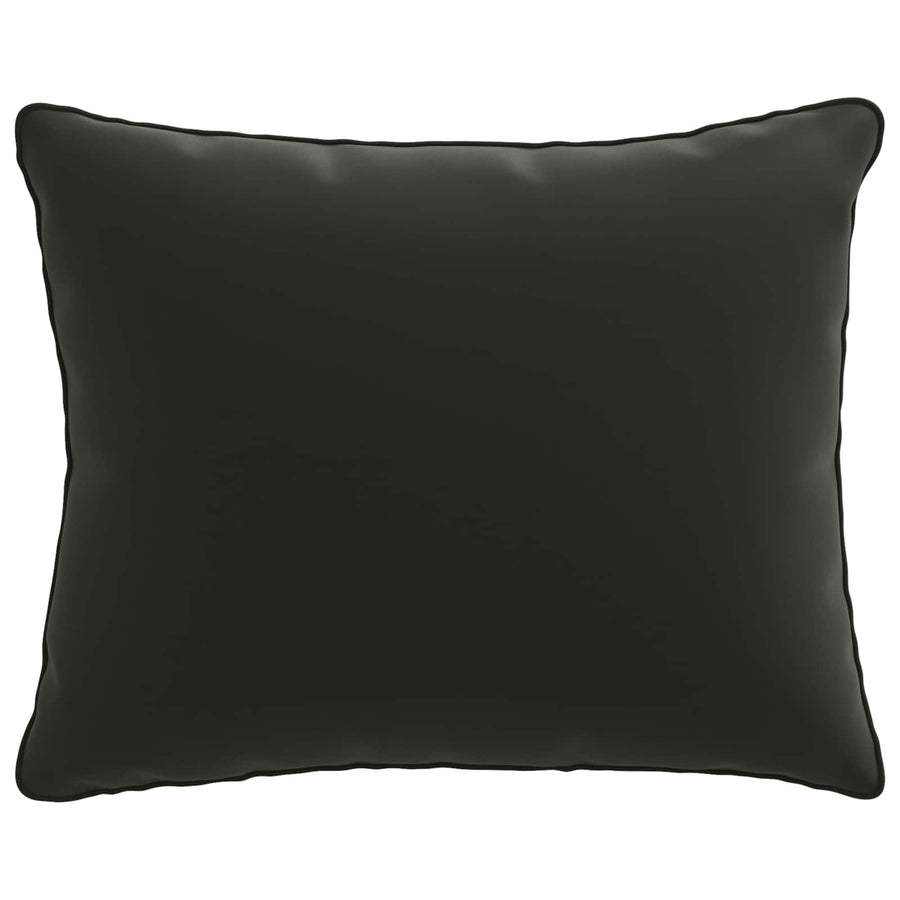 1-Delig Rugkussen PUTTEN 100% Polyester Zwart 50 x 40 x 15 cm
