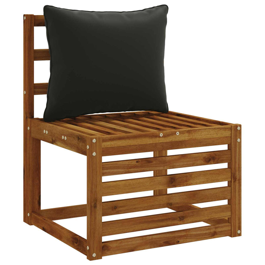 1-Delig Rugkussen PUTTEN 100% Polyester Zwart 50 x 40 x 15 cm