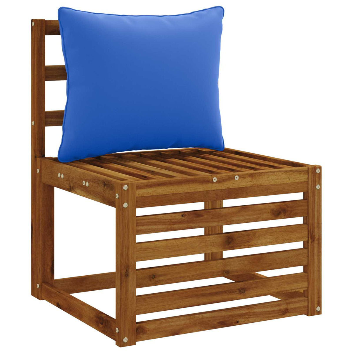 1-Delig Rugkussen PUTTEN 100% Polyester Koninklijk Blauw