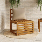 Rugkussen PUTTEN taupe 50x40x15 cm polyester