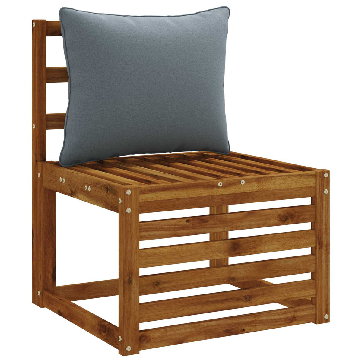 1-Delig Rugkussen PUTTEN 100% Polyester Blauw 60 x 40 x 15 cm