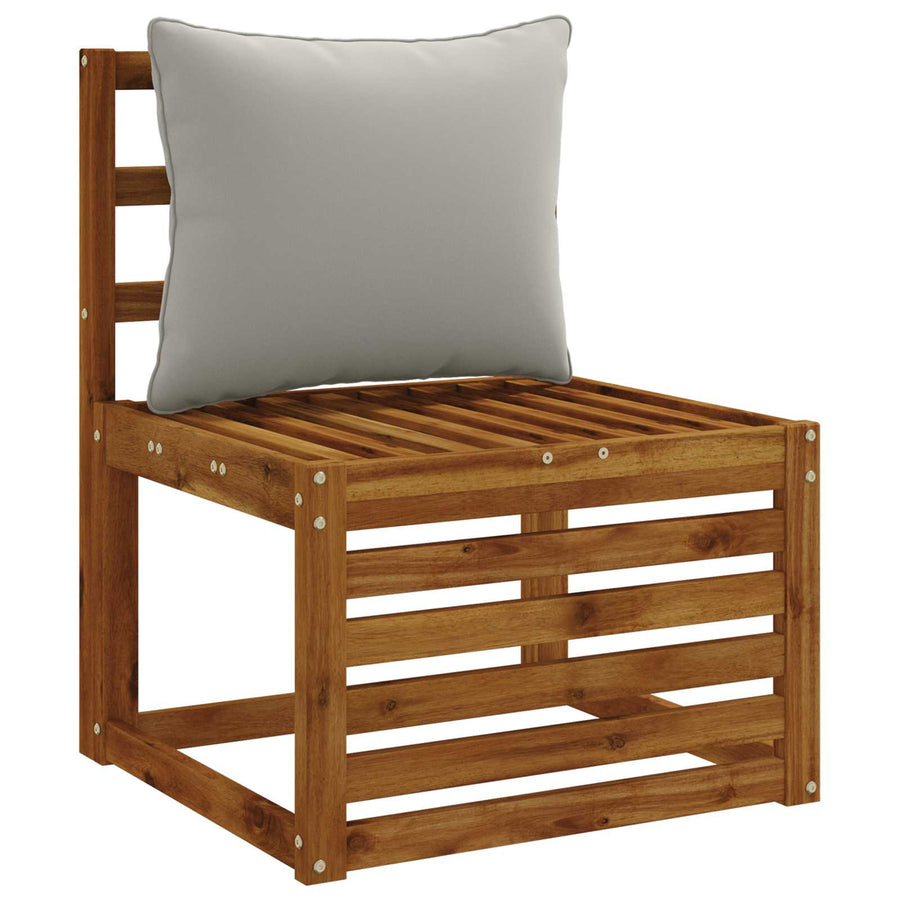 1-Delig Rugkussen PUTTEN 100% Polyester Grijs 60 x 40 x 15 cm