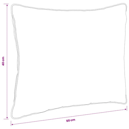 1-Delig Rugkussen PUTTEN 100% Polyester Grijs 60 x 40 x 15 cm