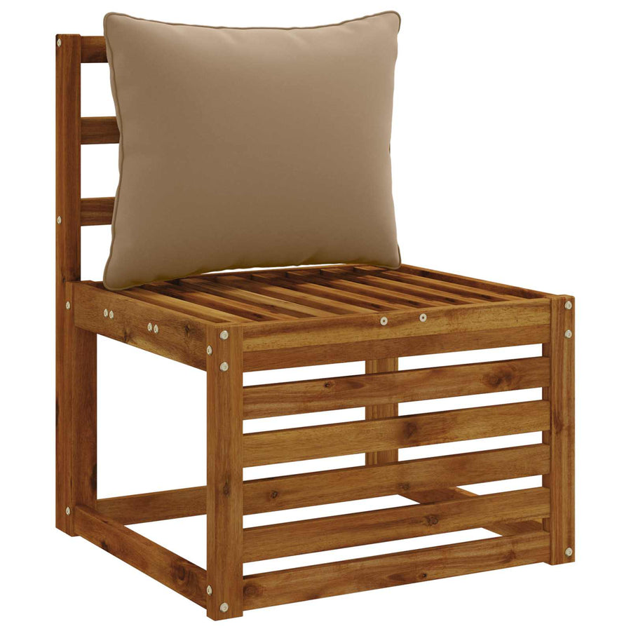 1-Delig Rugkussen PUTTEN 100% Polyester Taupe 60 x 40 x 15 cm
