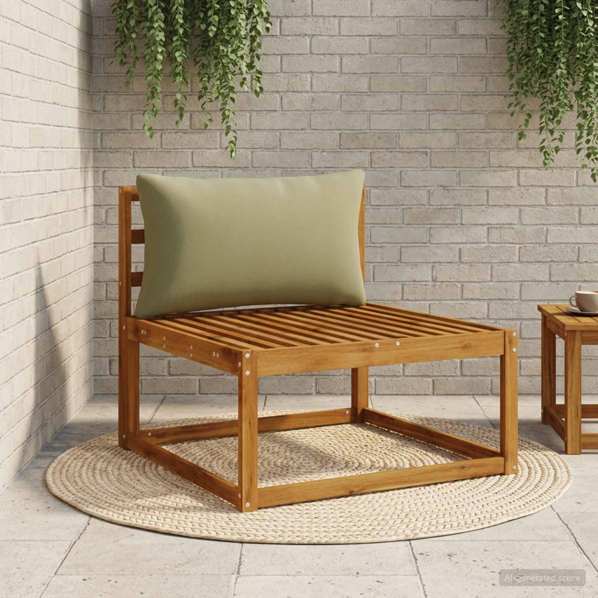 1-Delig Rugkussen PUTTEN 100% Polyester Olijfgroen
