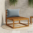Rugkussen 70x40x15 cm blauw polyester