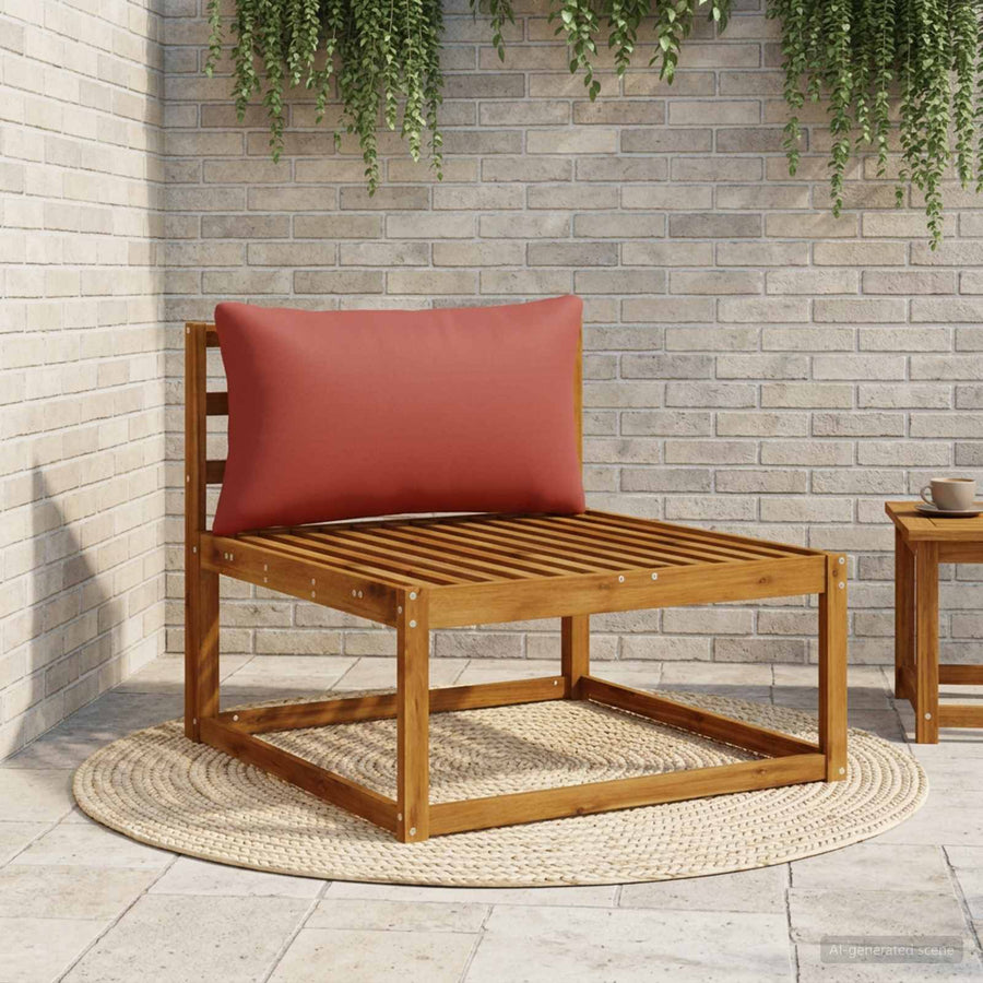 1-Delig Rugkussen PUTTEN 100% Polyester Rood 80 x 40 x 15 cm