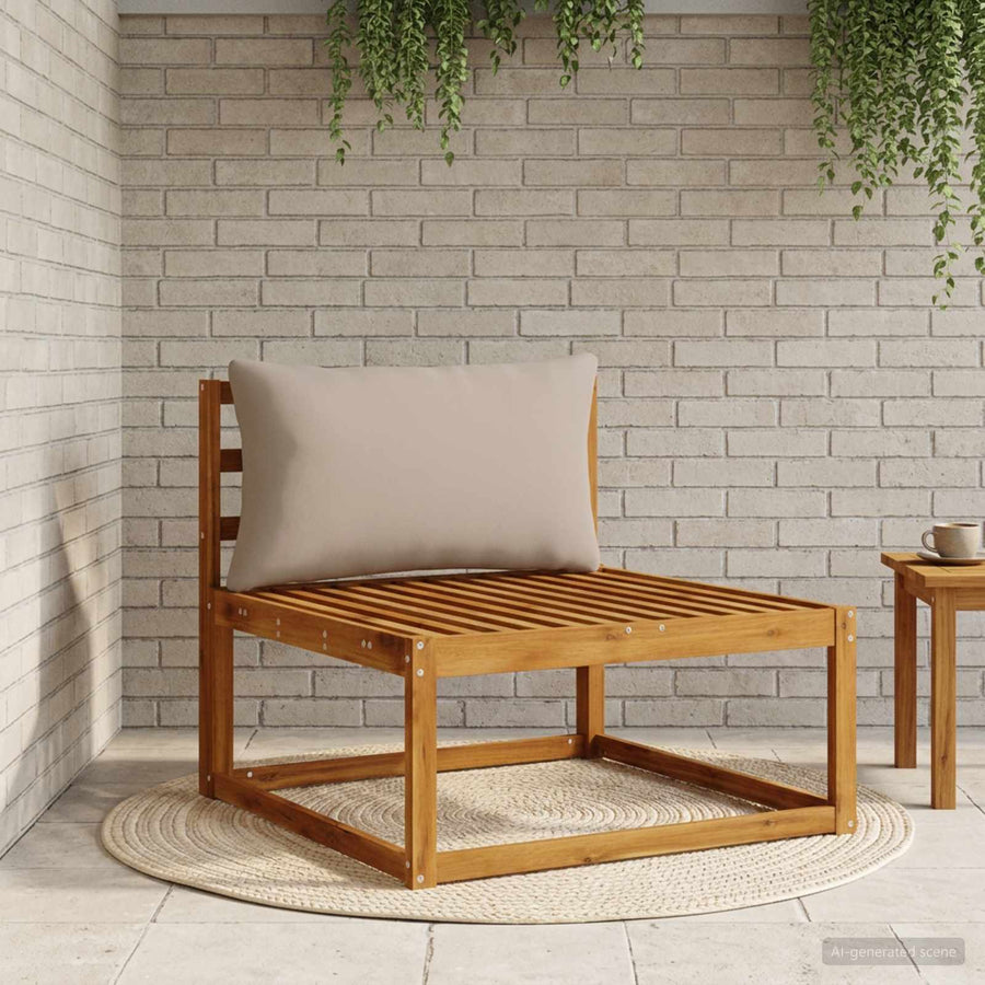 1-Delig Rugkussen PUTTEN 100% Polyester Beige 80 x 40 x 15 cm