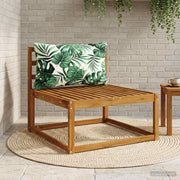Rugkussen PUTTEN bladpatroon groen 100% polyester