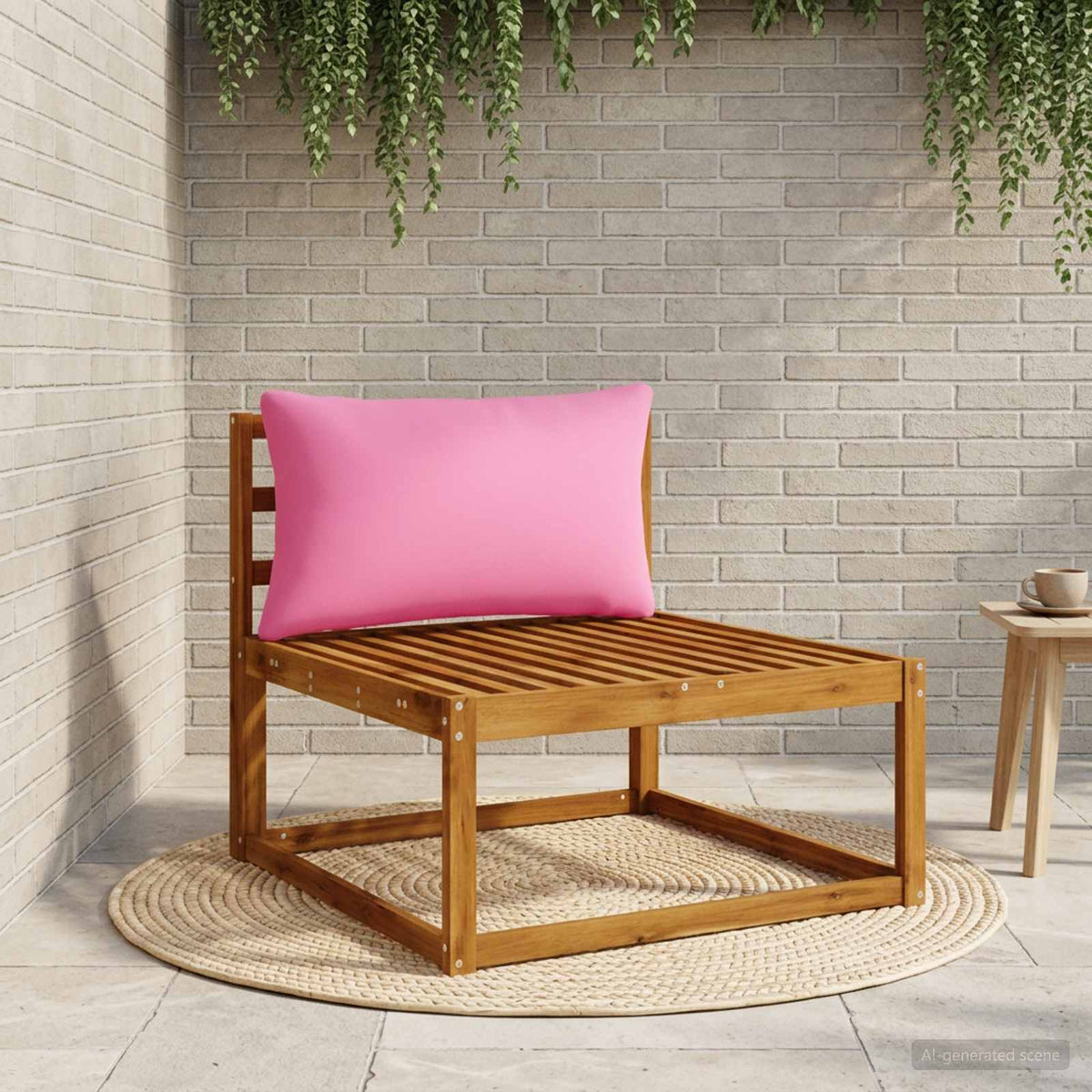 1-Delig Rugkussen PUTTEN 100% Polyester Roze 80 x 40 x 15 cm