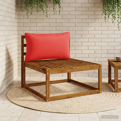 1-Delig Rugkussen PUTTEN 100% Polyester Rood 80 x 40 x 15 cm