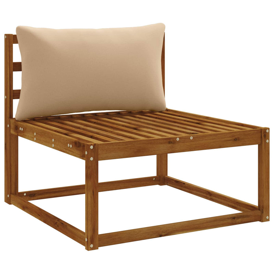 1-Delig Rugkussen PUTTEN 100% Polyester Zand 80 x 40 x 15 cm