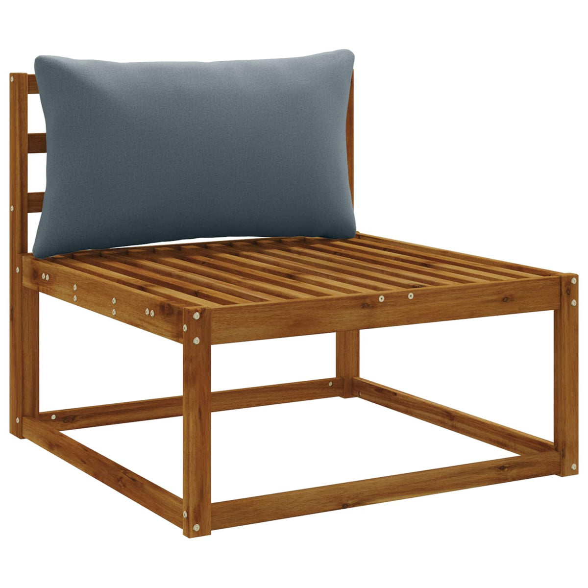 1-Delig Rugkussen PUTTEN 100% Polyester Blauw 80 x 40 x 15 cm